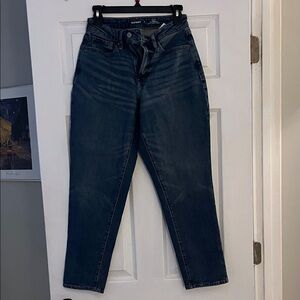 Old Navy Women's Dark Blue Straight Leg Jeans